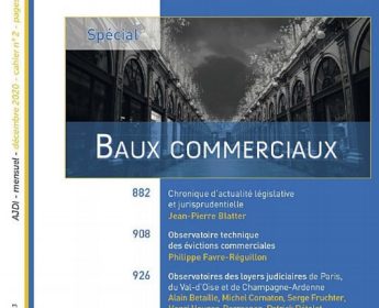 AJDI OBSERVATOIRE DES EVICTIONS COMMERCIALES PHILIPPE FAVRE REGUILLON 2020